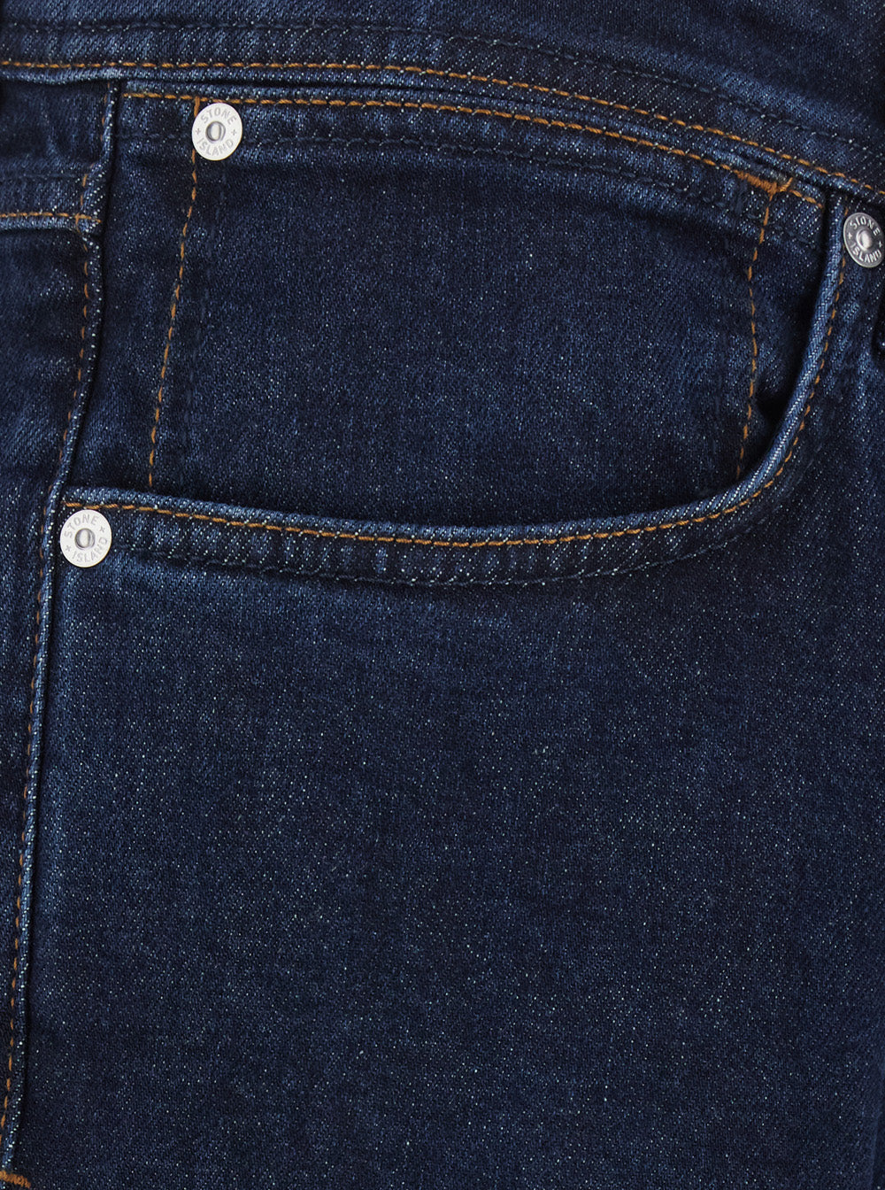 Stone Island Men Blue Slim Jeans With Logo Patch On The Back In Denim For Men STONE ISLAND