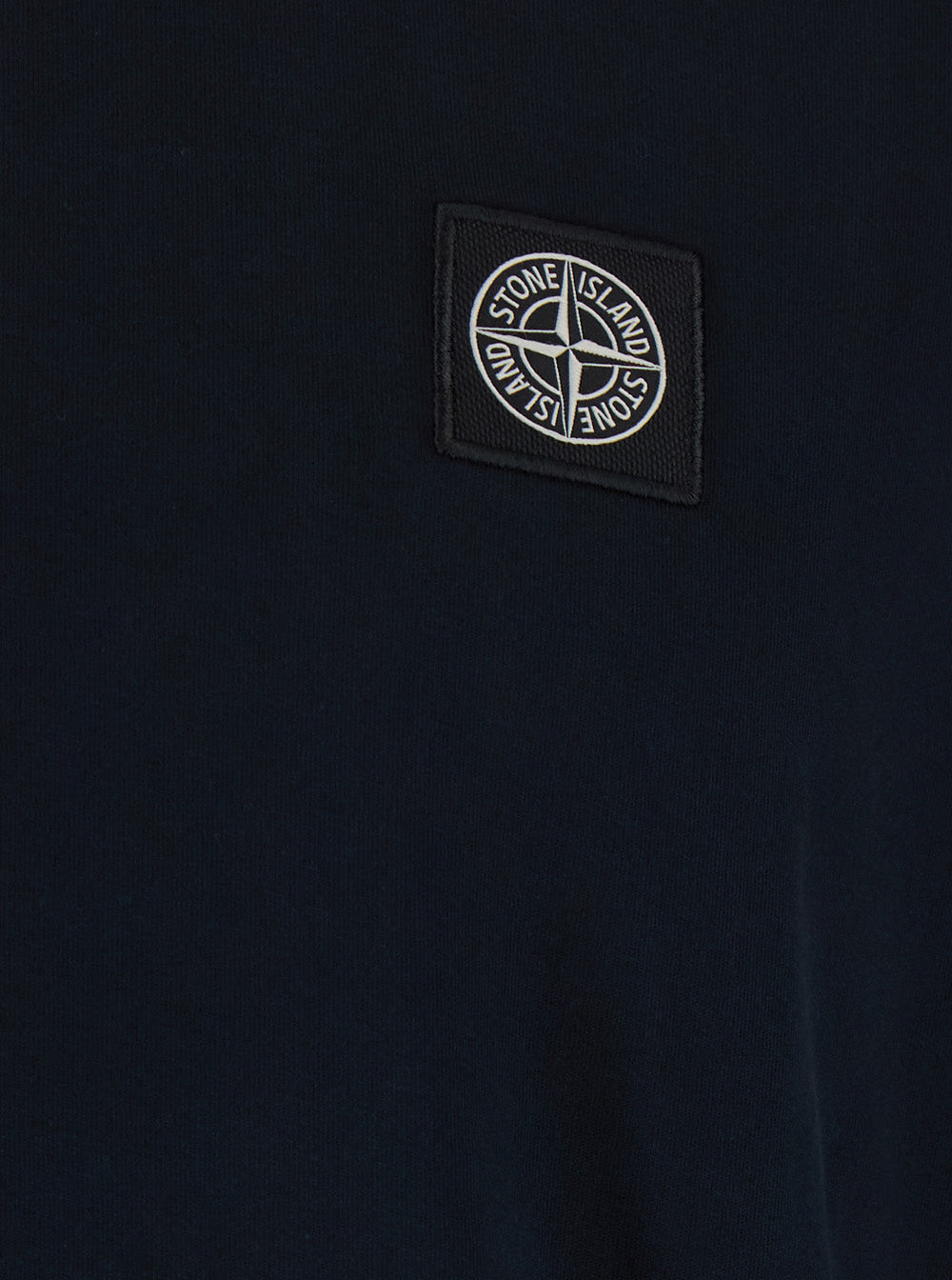 Stone Island Men Blue Crew Neck T-Shirt With Logo Patch On The Front In Cotton For Men STONE ISLAND