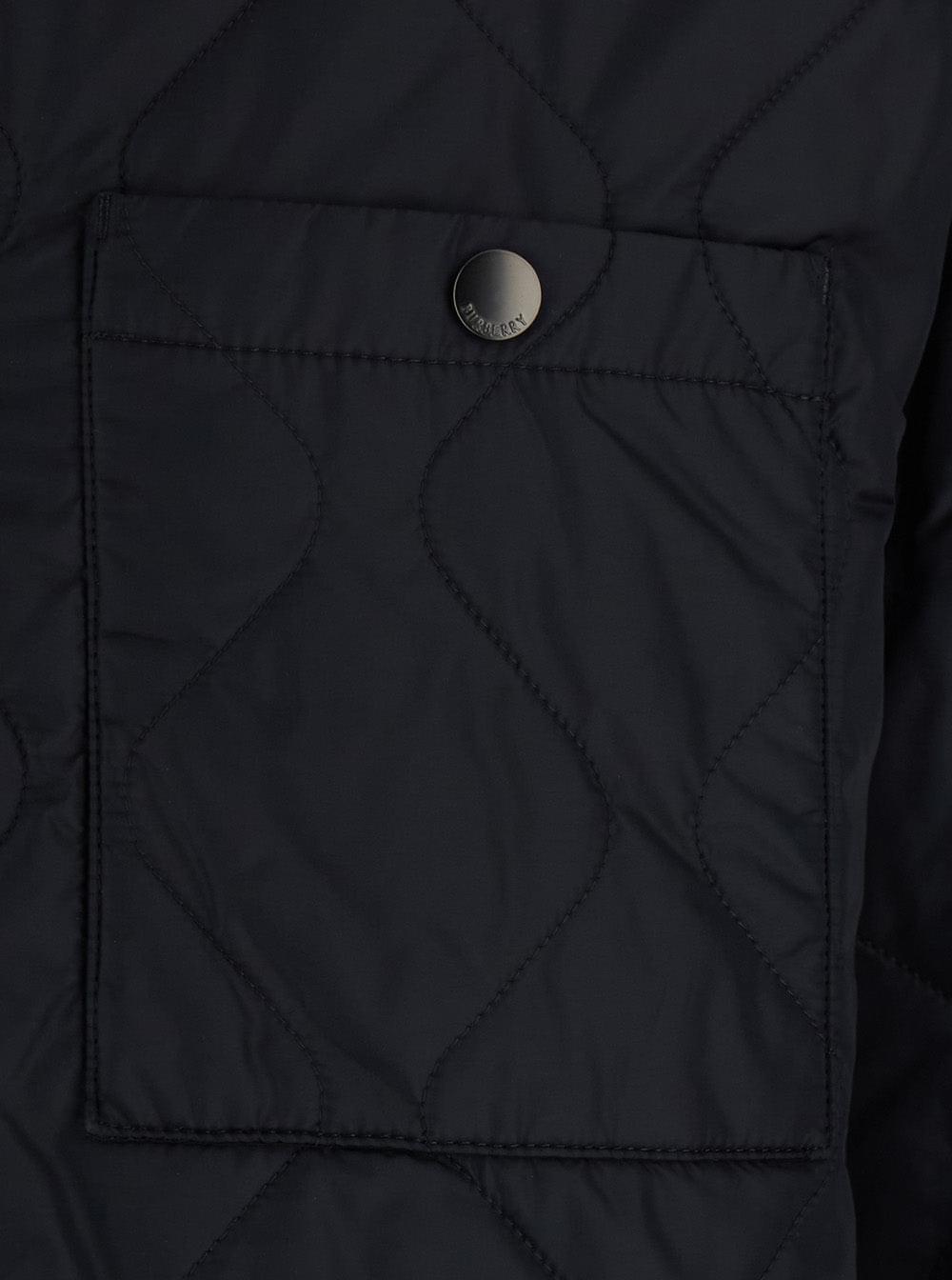 Burberry Men 'Brighton' Black Jacket With Quilted Motif And Reversible Design In Tech Fabric Men BURBERRY