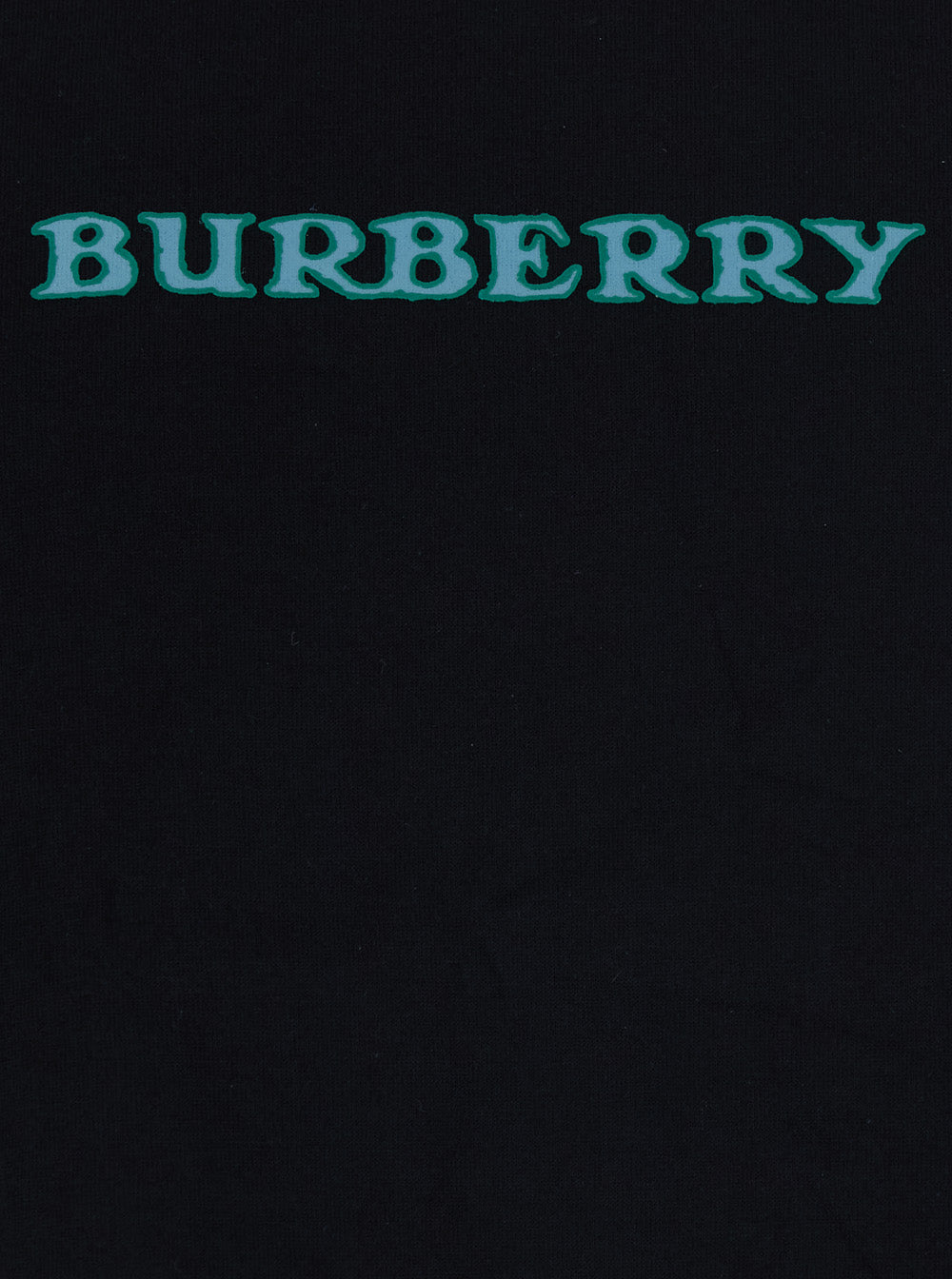 Burberry Men 'Ryan' Black Tshirt With Logo On The Front And Maxi Logo On The Back In Cotton For Men BURBERRY