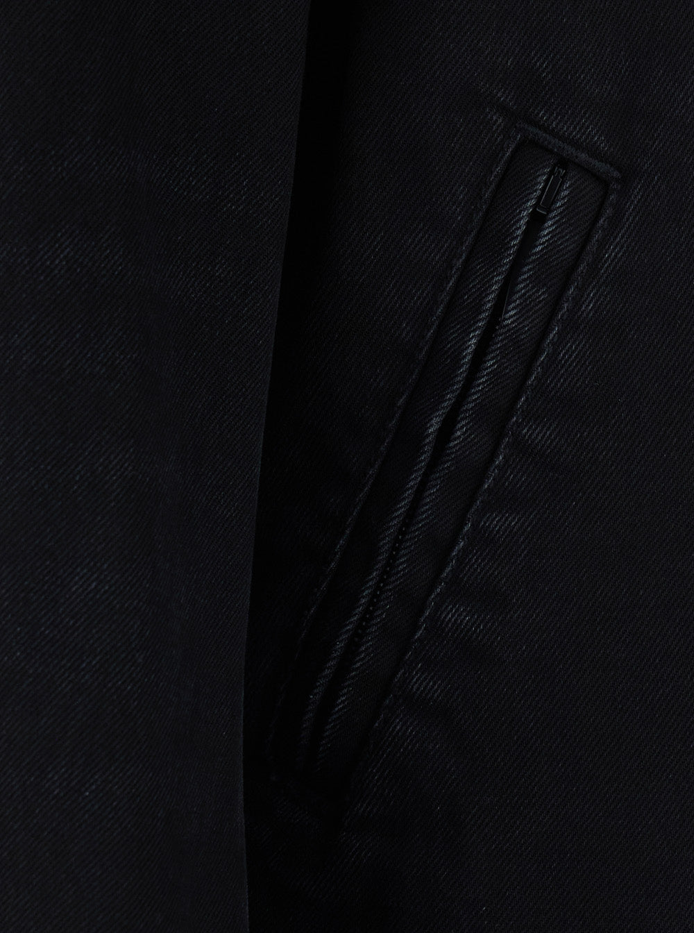 Gucci Men Black Jacket With Side Web Details In Cotton Denim For Men GUCCI