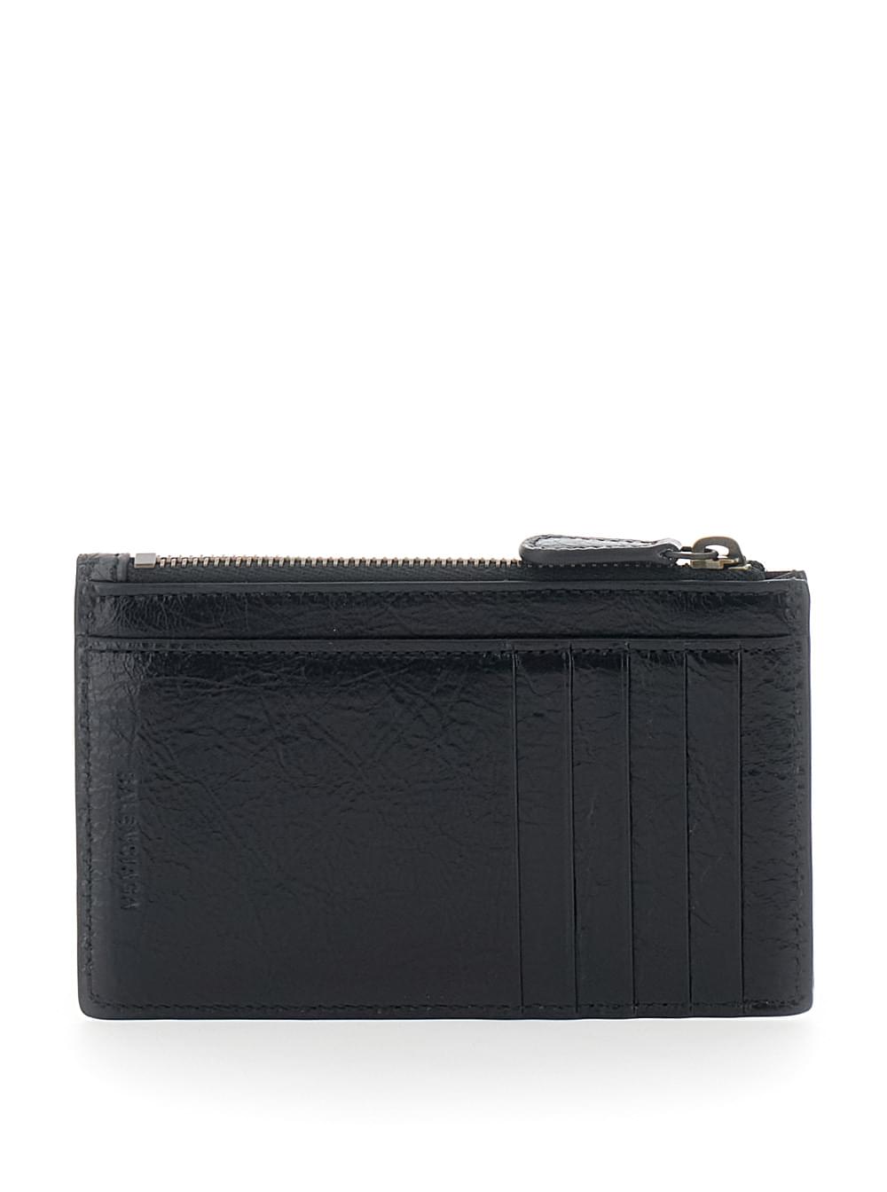 Balenciaga Women Balenciaga Women 'Le City Long' Black Cardholder With Tone-On-Tone Logo On The Back In Leather For Women BALENCIAGA