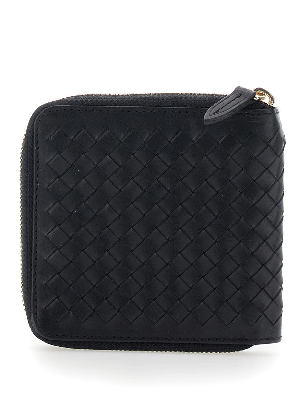 Dragon Diffusion Women Black Wallet With Woven Design In Leather For Women DRAGON DIFFUSION