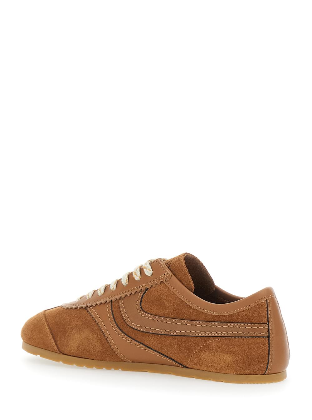 Dries Van Noten Women Dustin Sneaker With Leather And Brown Details, Unisex DRIES VAN NOTEN