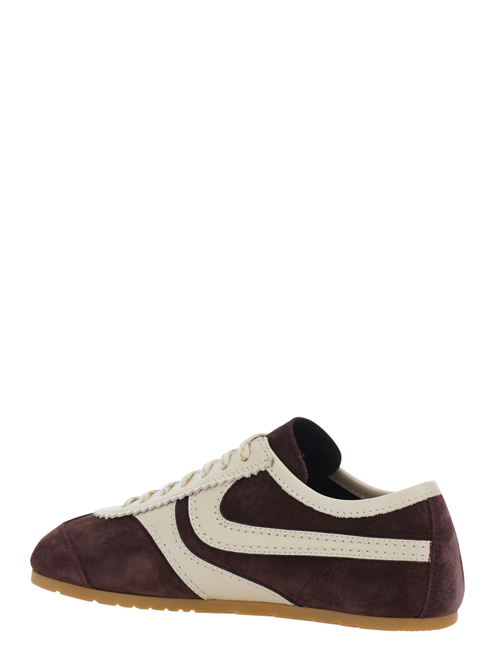Dries Van Noten Women 'Dustin' Purple Sneakers With Contrasting Inserts And Seams In Suede For Women DRIES VAN NOTEN