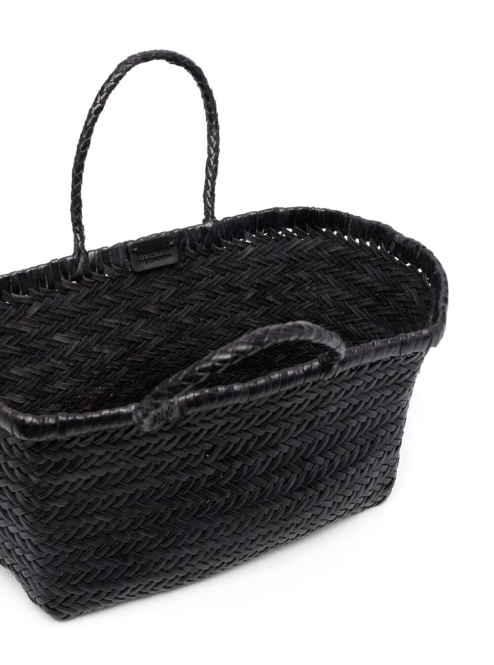 Dragon Diffusion Women Dragon Diffusion Women Small Tote Bag 'Triple Jump' In Black Woven Leather Woman DRAGON DIFFUSION