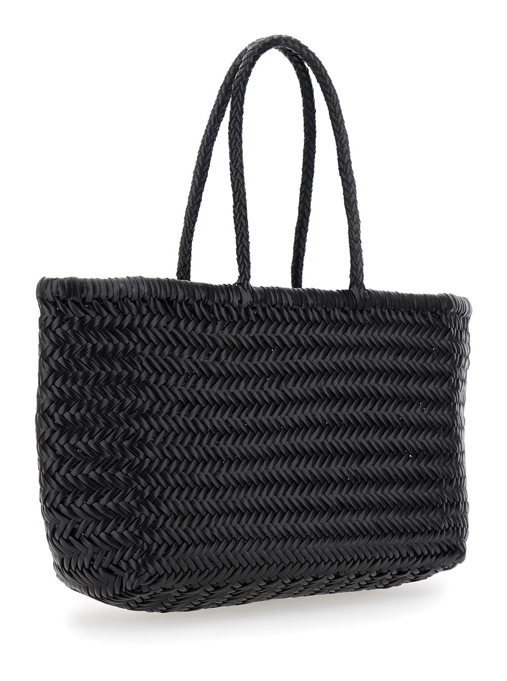 Dragon Diffusion Women Shopper Bag 'Bamboo Triple Jump' With Two Handles And Black Leather For Women DRAGON DIFFUSION