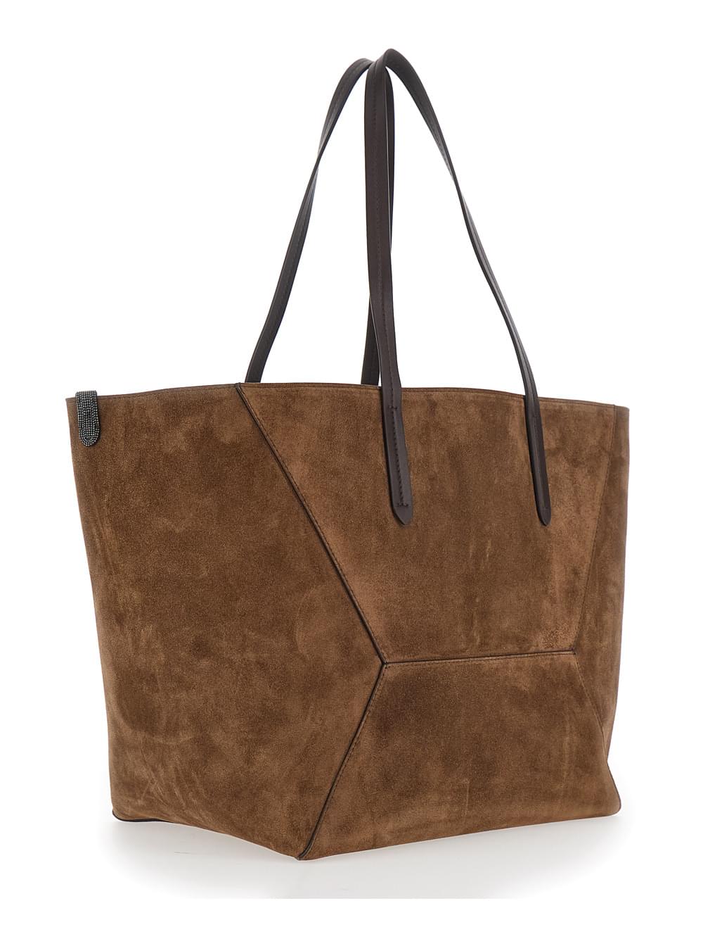 Brunello Cucinelli Women Duo Bag In Brown Leather BRUNELLO CUCINELLI