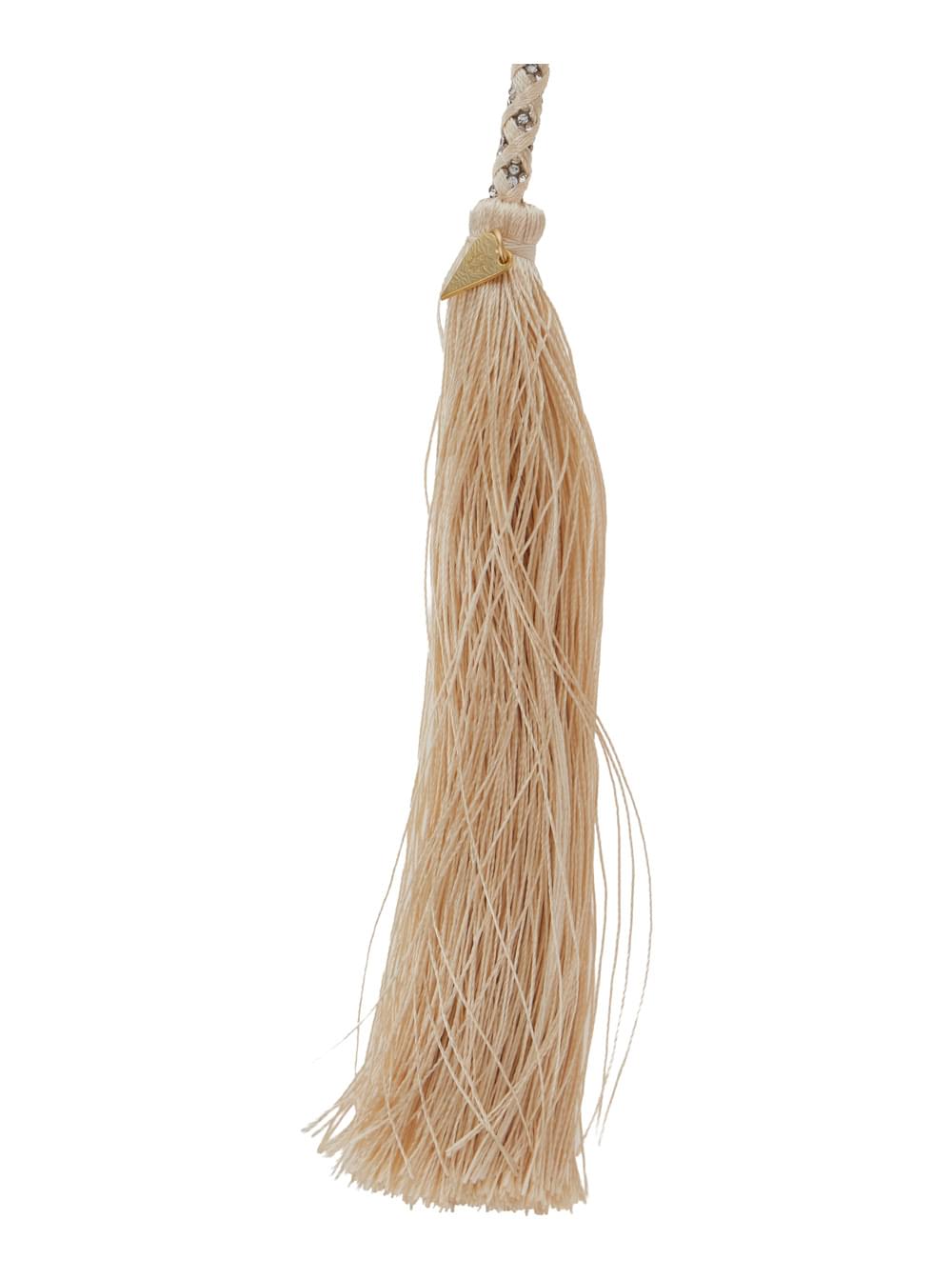 Forte_Forte Women Brown Belt With Rope Design With Tassels In Crystals And Fabric For Women FORTE FORTE