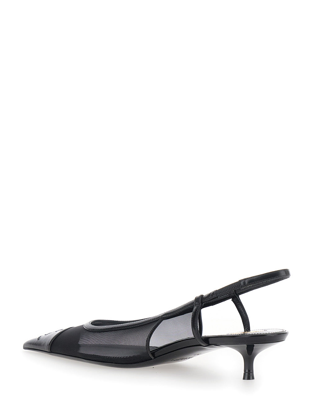 Saint Laurent Women 'Gaspar' Black Pointed Pumps With Elastic Strap In Leather For Women SAINT LAURENT