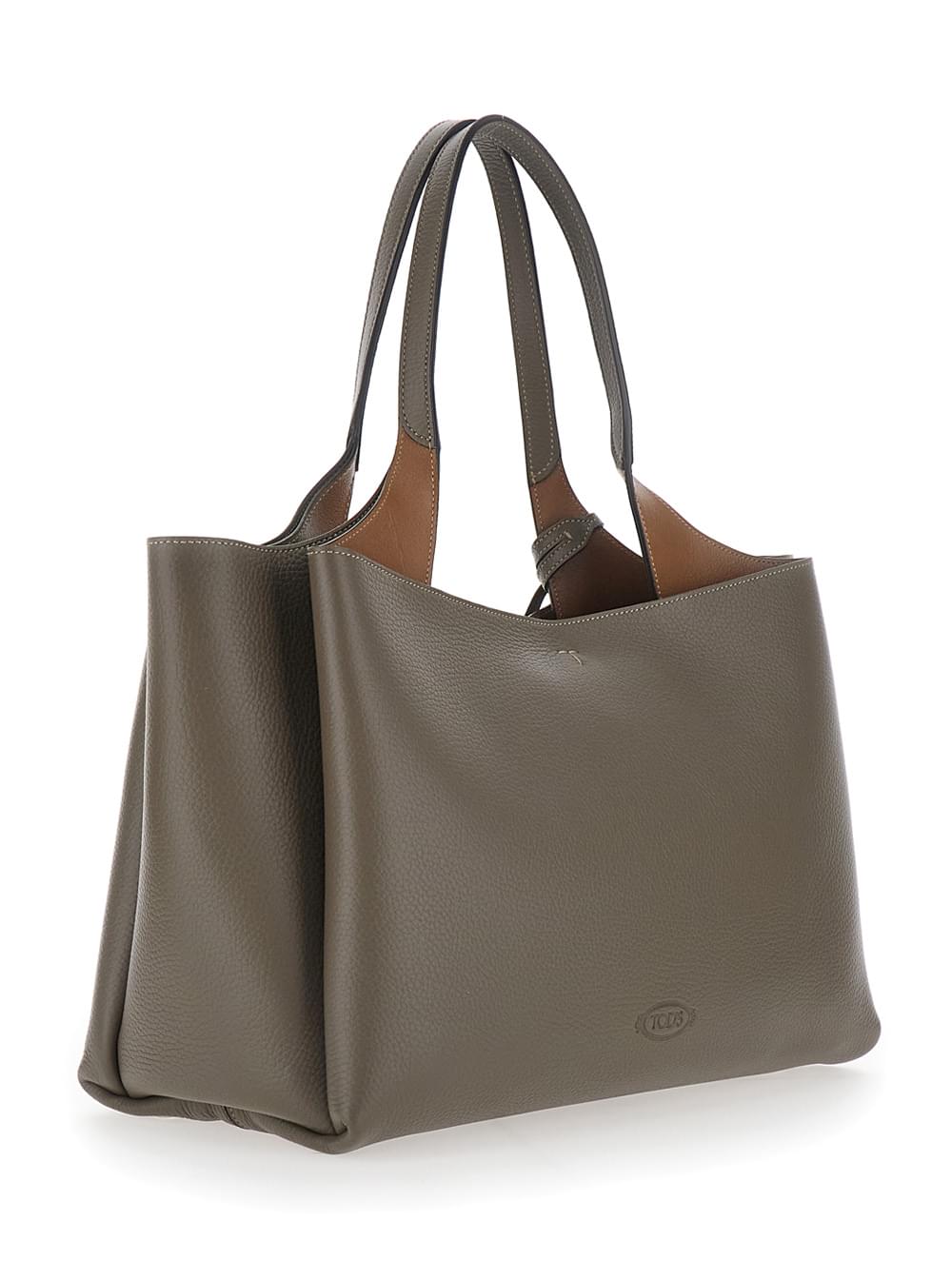 Tod's Women Medium Handbag Apa 2 Handles With Gray Leather Pendant For Women TOD'S