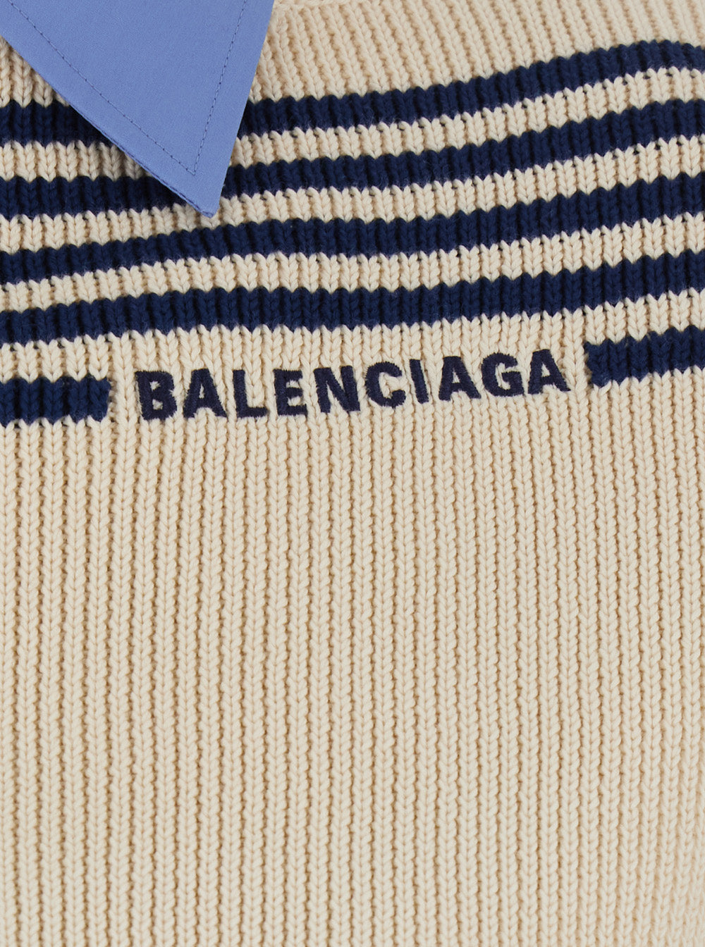 Balenciaga Women White Crop Sweater With Double-Layer Design And Logo Lettering On The Front In Cotton For Women BALENCIAGA
