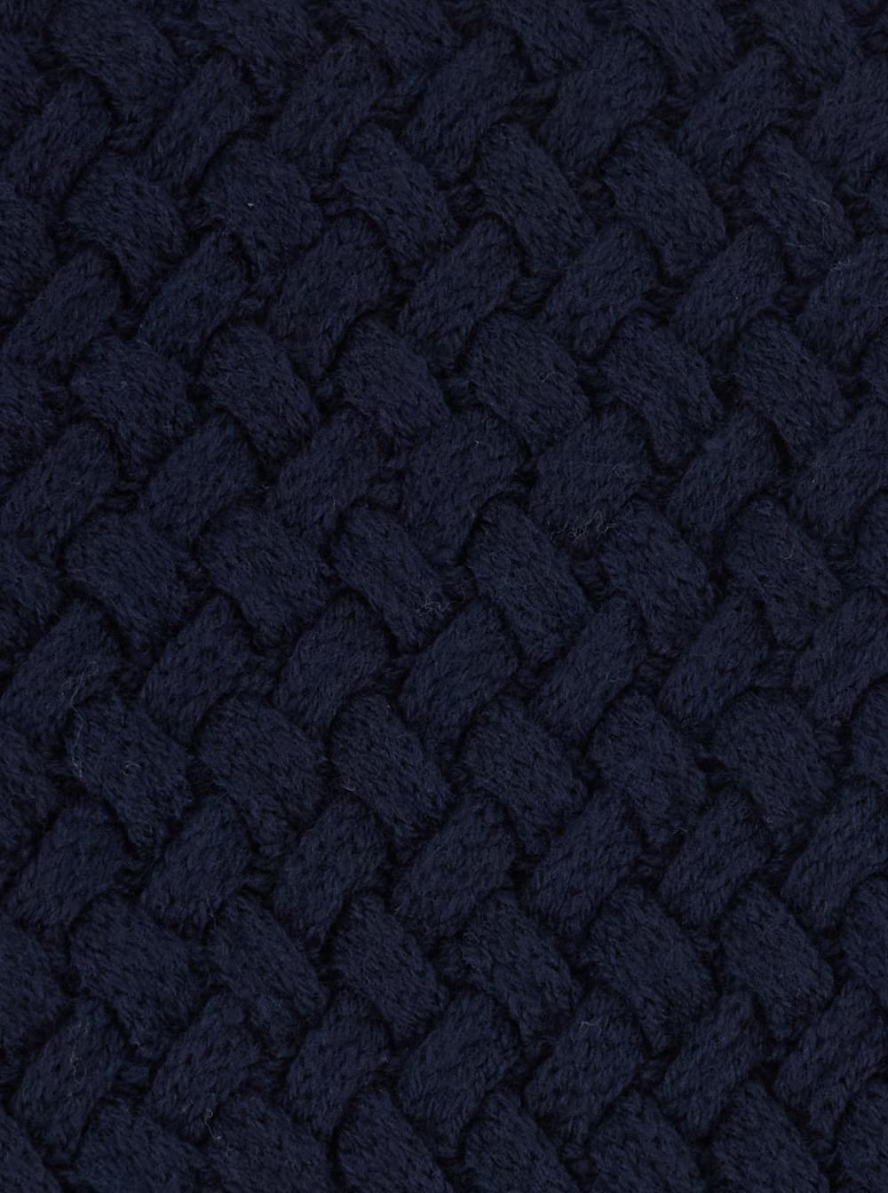 Bottega Veneta Women Blue Sweater With Round Neck And Woven Motif In Wool For Women BOTTEGA VENETA