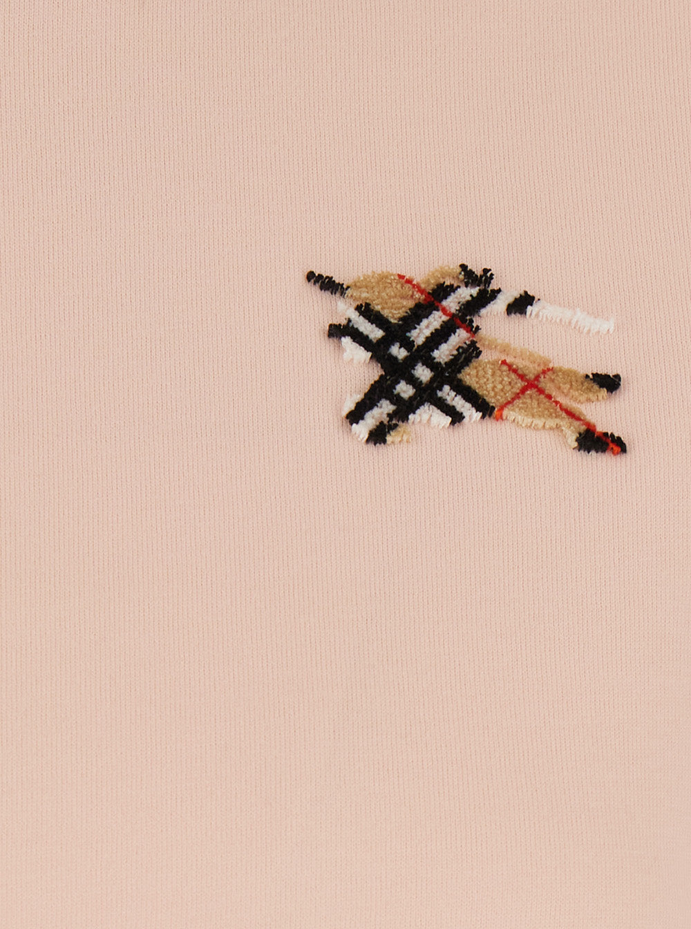 Burberry Women Pink T-Shirt With Embroidered Ekd Logo On The Front In Cotton For Women BURBERRY