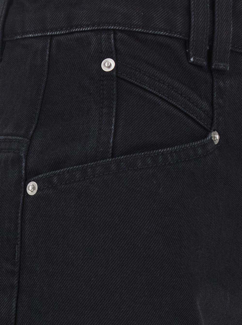 Isabel Marant Women 'Lemony' Black Jeans With Logo Patch On The Back In Denim For Women ISABEL MARANT