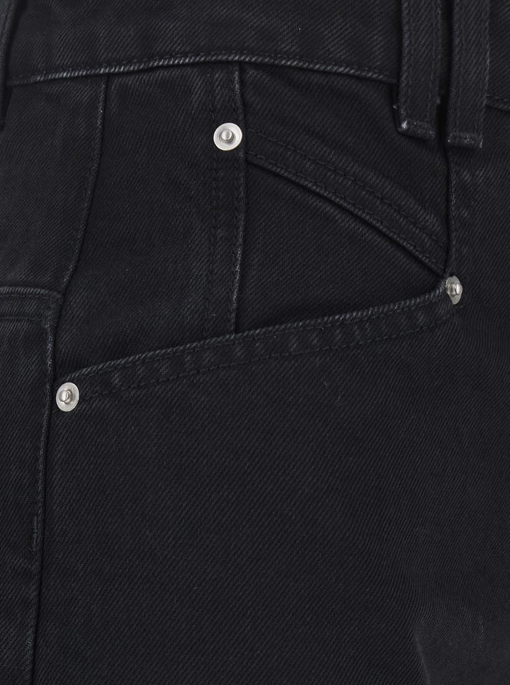 Isabel Marant Women 'Lemony' Black Jeans With Logo Patch On The Back In Denim For Women ISABEL MARANT