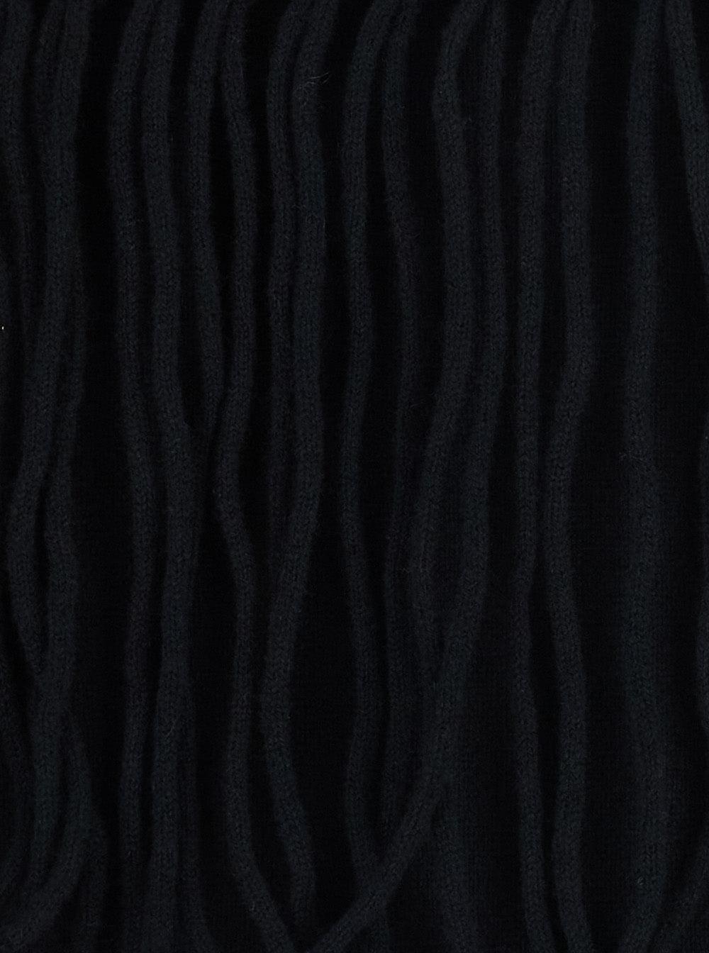 P.A.R.O.S.H. Women Black Sweater With Fringed Details On The Back And Edges In Cashmere For Women P.A.R.O.S.H.