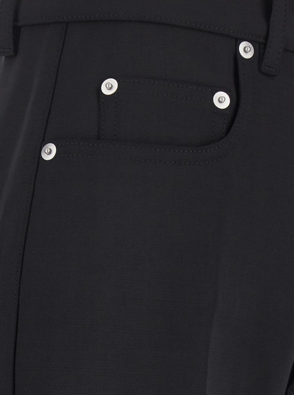 Rick Owens Women 'Bolan Bootcut' Black Wide Leg Pants In Cotton For Women RICK OWENS
