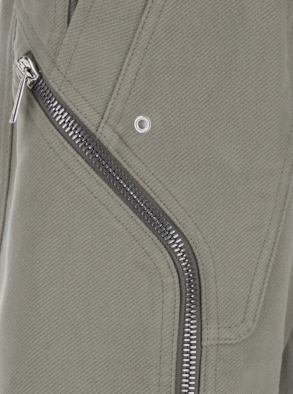 Rick Owens Men 'Heizer' Grey Pants With Side Zip Cargo Pockets In Cotton For Men RICK OWENS