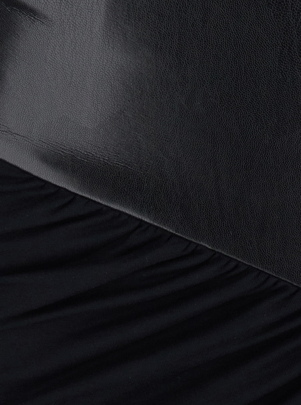 The Andamane Women 'Ursula' Black Dress With Ecoleather Details And Draped Design In Viscose For Women THE ANDAMANE