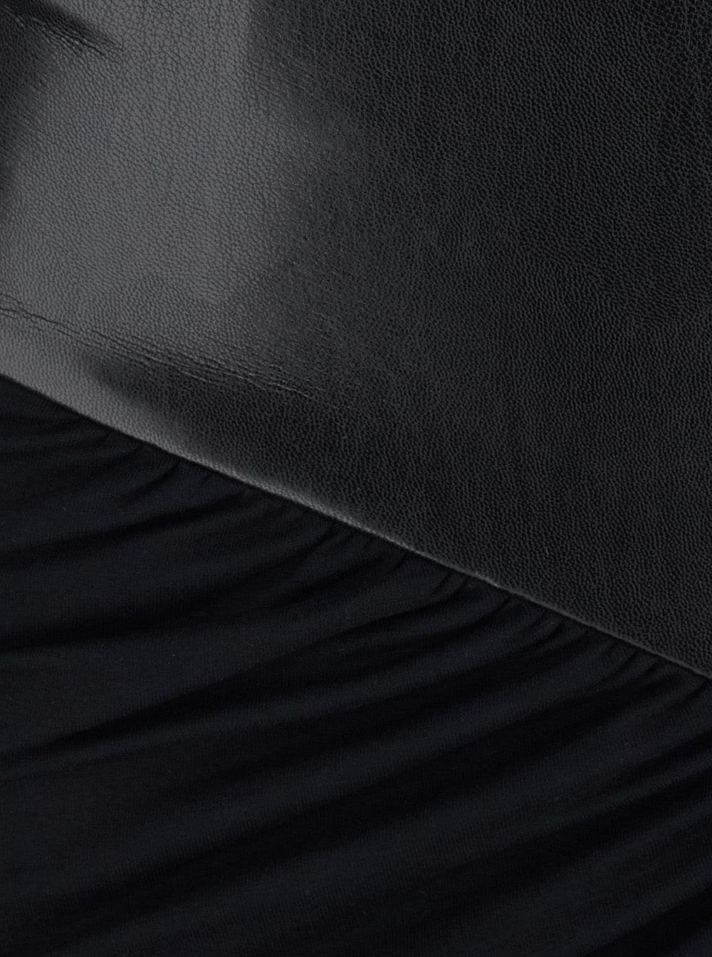 The Andamane Women 'Ursula' Black Dress With Ecoleather Details And Draped Design In Viscose For Women THE ANDAMANE