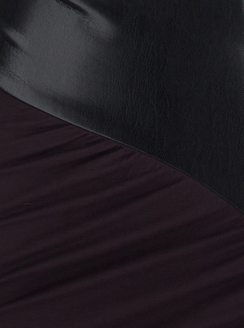The Andamane Women 'Ursula' Dark Burgundy Dress With Ecoleather Details And Draped Design In Viscose For Women THE ANDAMANE