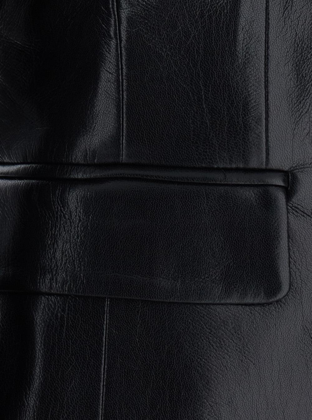 The Andamane Women 'Zefira' Black Jacket With Notched Revers And Crop Design In Eco-Leather For Women THE ANDAMANE