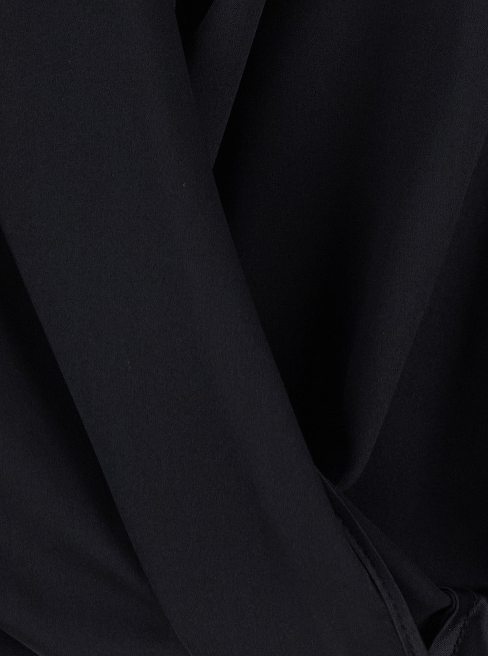 Leplain Women Georgette Blouse With Long Sleeves And V-Neck, In Black, For Woman LEPLAIN