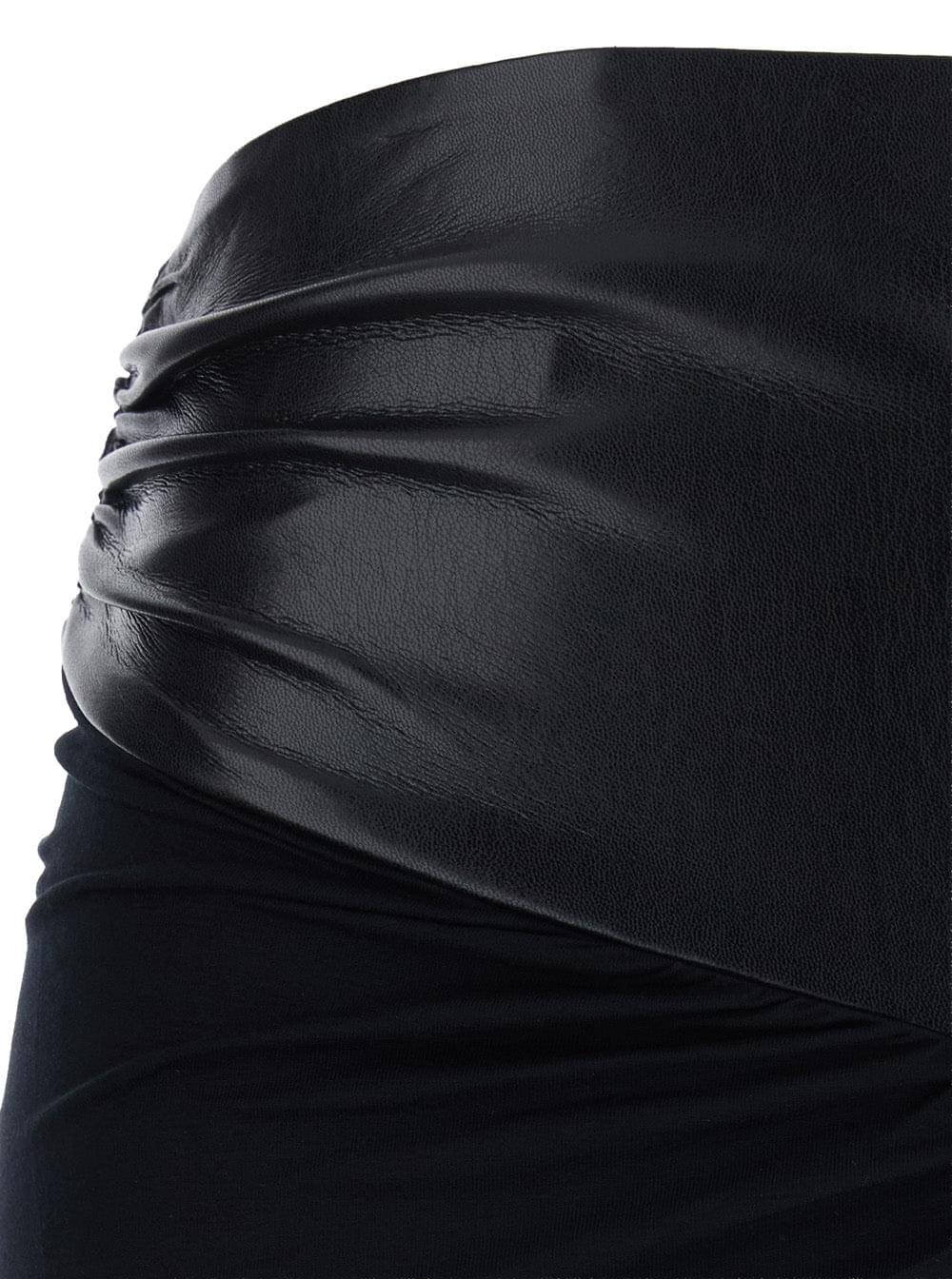 The Andamane Women Ursula Skirt With Ecoleather And Black Viscose Details Women THE ANDAMANE