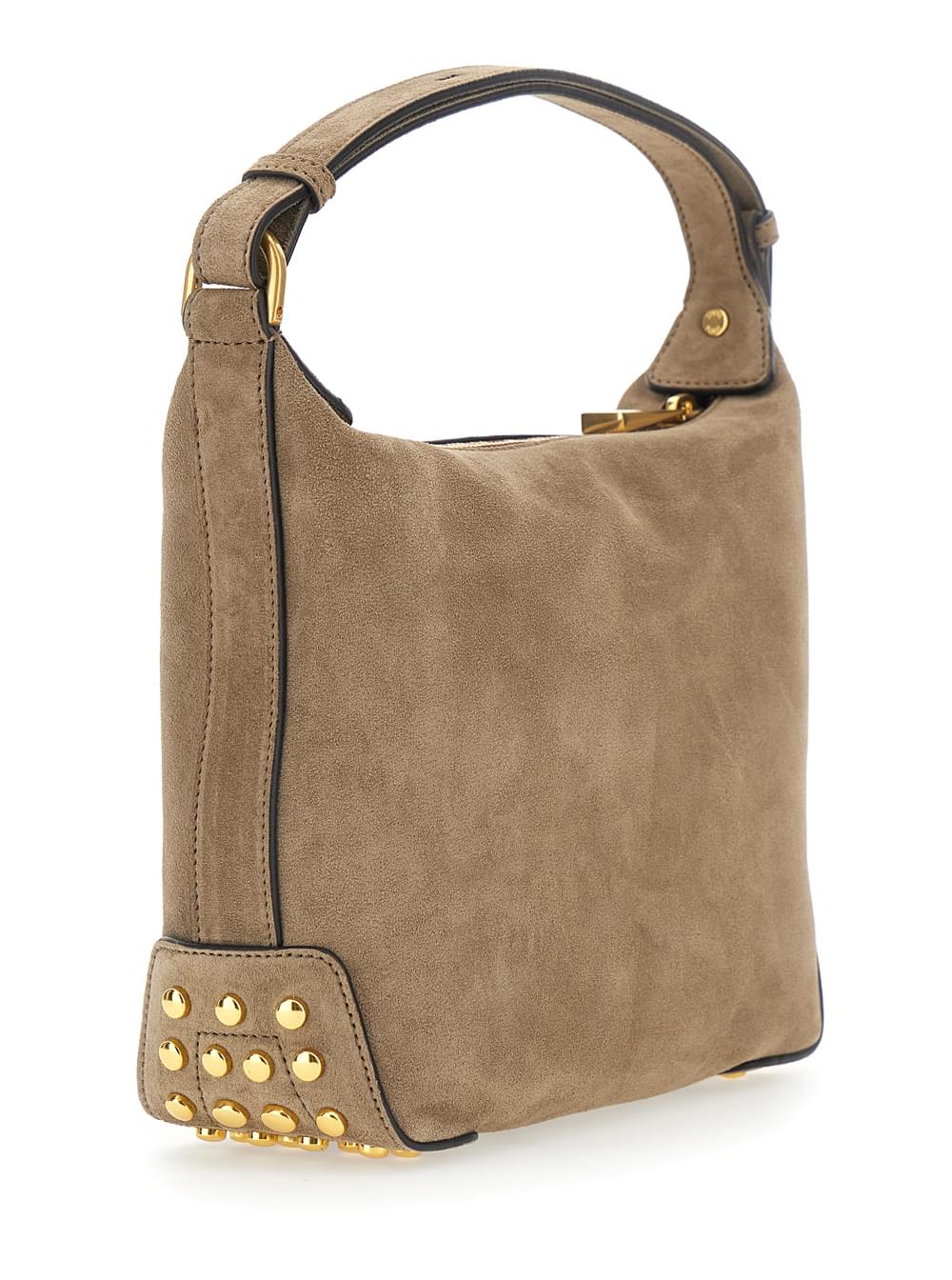 Tod's Women Beige Leather Zip Closure Handbag TOD'S