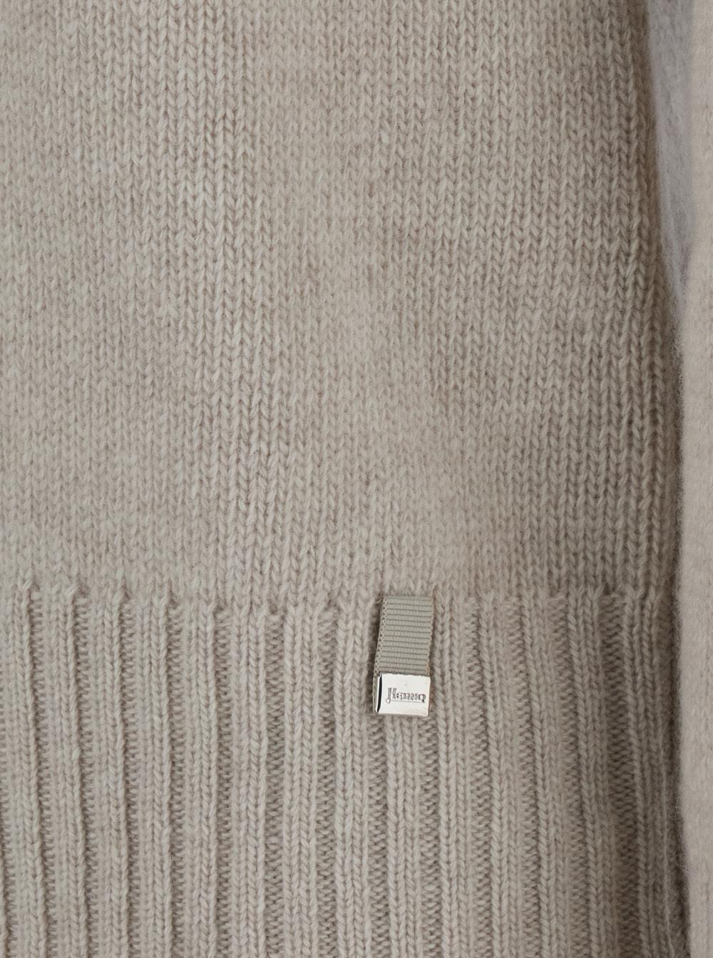 Herno Women Wool Crewneck Pull With Round Neck And Long Sleeves In Beige Wool Men HERNO