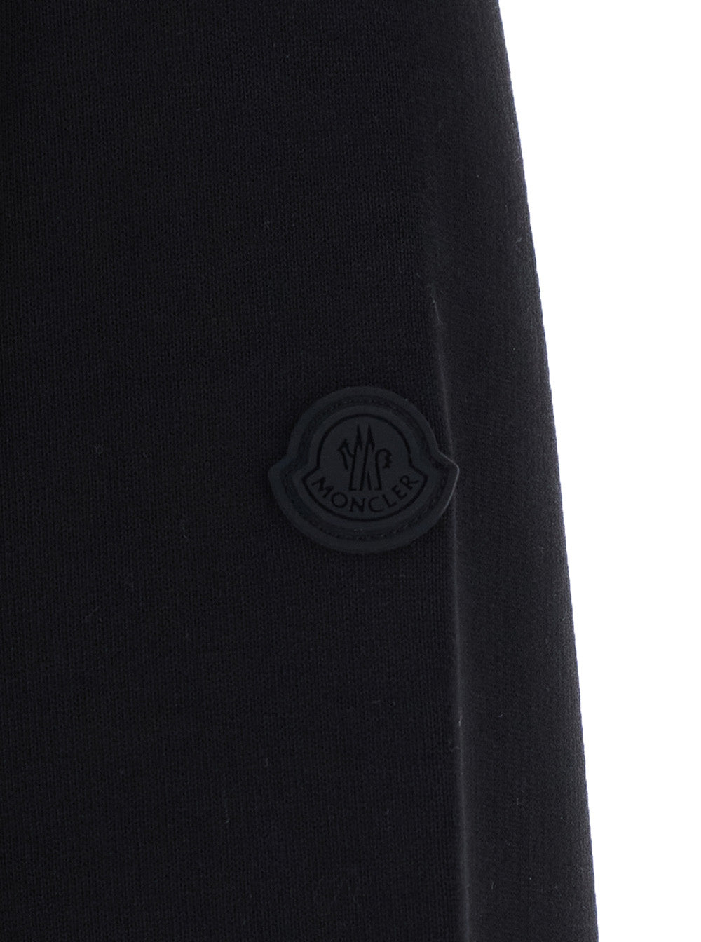 Moncler Women Black Crewneck Sweatshirt With Logo Lettering And Logo Patch On The Sleeve In Cotton For Women MONCLER