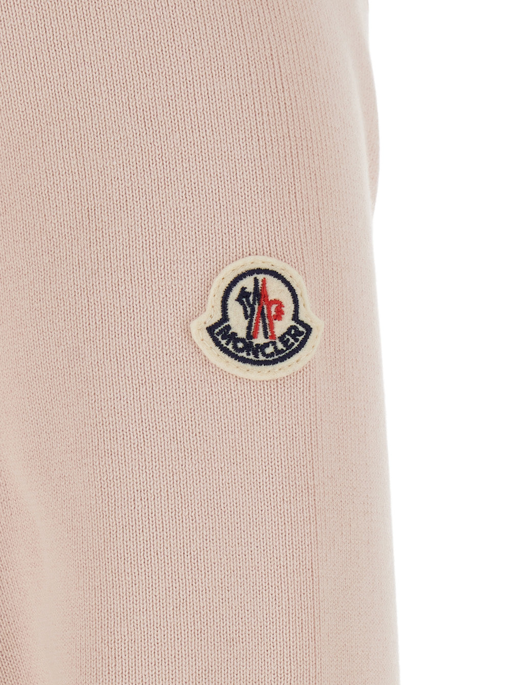 Moncler Women Pink Cardigan With Quilted Design On The Front And Logo Patch On The Sleeve In Tech Fabric For Women MONCLER