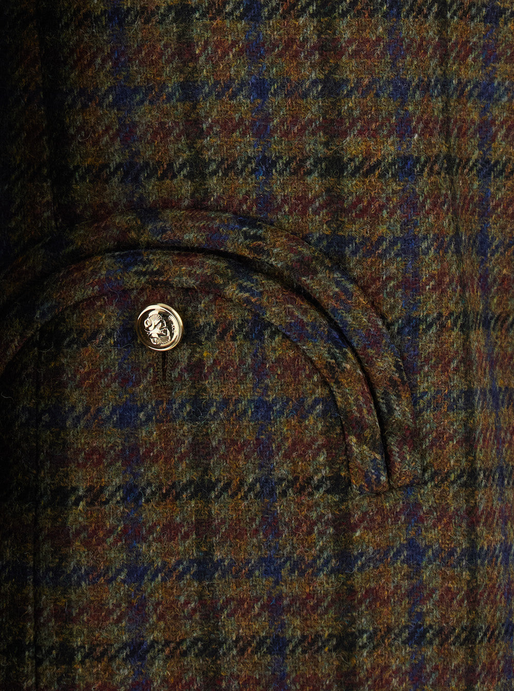 Blaze Milano Women 'Amandira' Brown Single-Breasted Jacket With Notched Revers And Check Motif All-Over In Wool For Women BLAZE MILANO