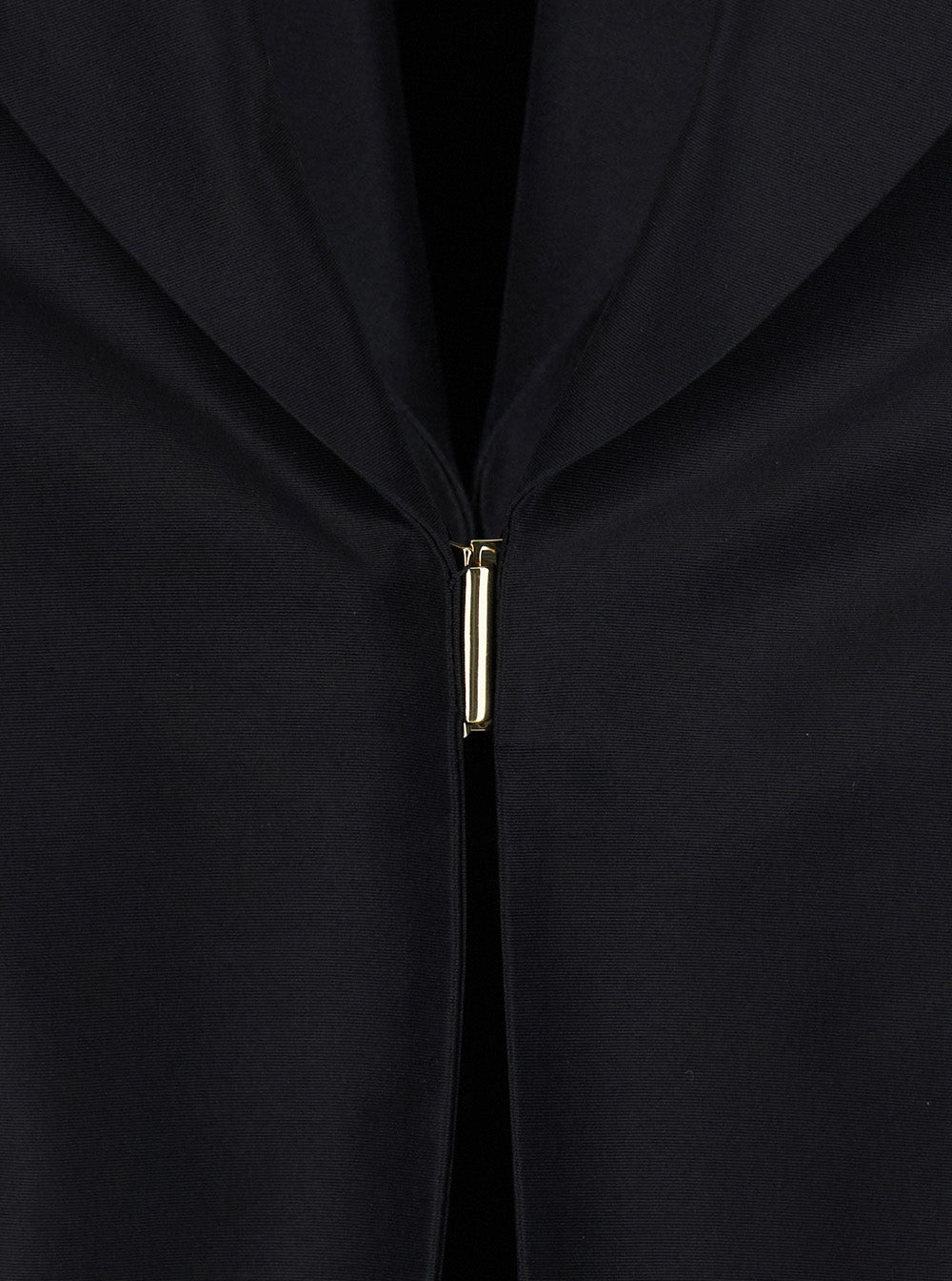 Gucci Women Black Single-Breasted Jacket With Peak Revers And Hook Closure On The Front In Silk For Women GUCCI