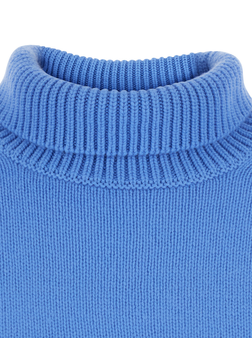 Lisa Yang Women 'Heidi' Light Blue Sweater With High Neck And Ribbed Finishes In Cashmere For Women LISA YANG