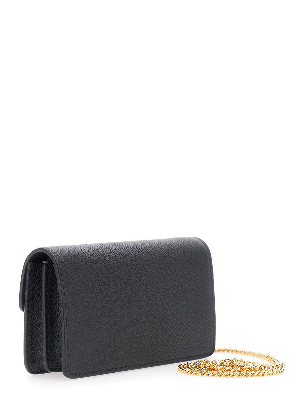 Valentino Garavani Women Wallet W/Strap | Vlogo Signature | Vit.Soft Grain/A.Brass Leather Logo VALENTINO GARAVANI