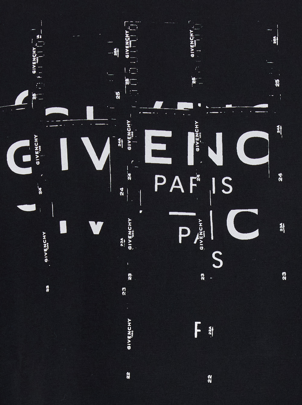 Givenchy Men Black Crew Neck T-Shirt With Logo Lettering On The Front In Cotton For Men GIVENCHY