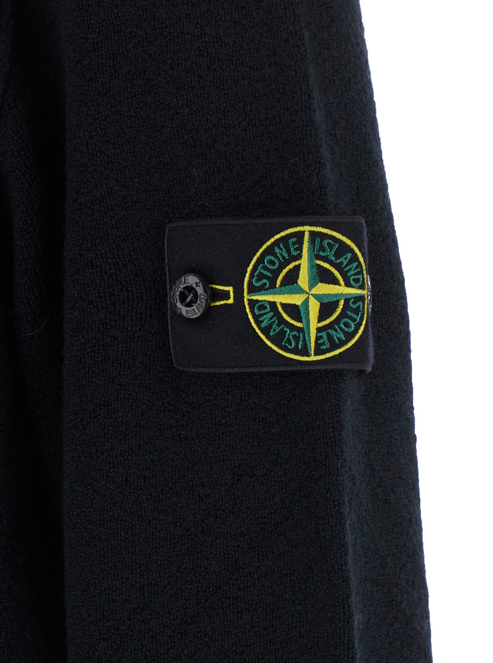 Stone Island Men Boucley Sweater With Crew Neck And Long Sleeves In Black Tech Fabric For Men STONE ISLAND