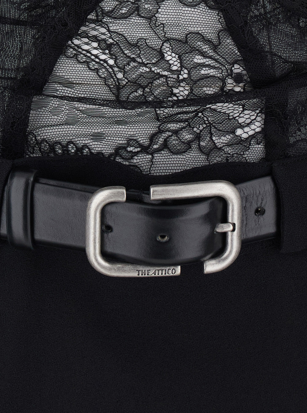 The Attico Women Wool Crepe And Lace Dress THE ATTICO