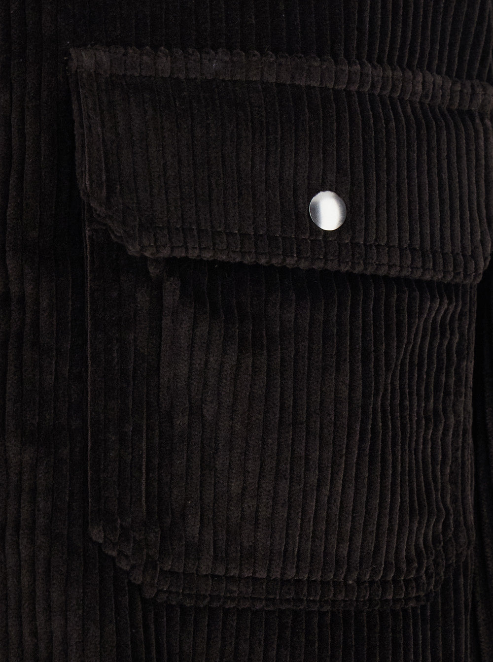 Bottega Veneta Men Brown Shirt With Classic Collar And Two Patch Pockets On The Front In Corduroy For Men BOTTEGA VENETA