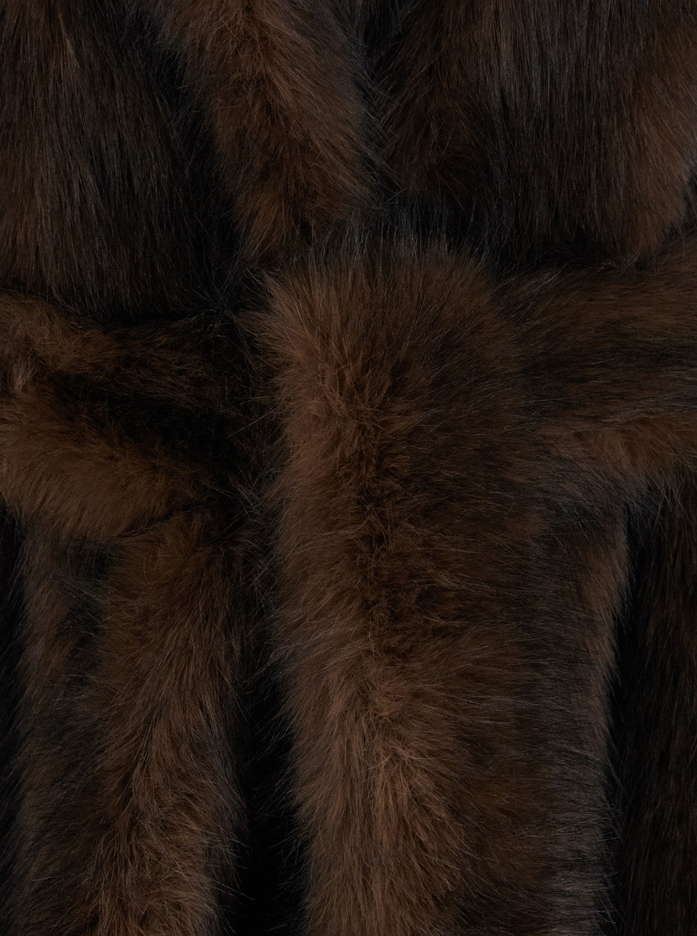 Leplain Women Brown Long Coat With Notched Revers And Adjustable Waist Belt In Eco-Fur For Women LEPLAIN