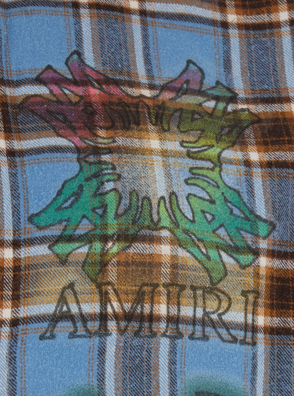 Amiri Men Multicolor Shirt With All-Over Stripe Motif And Logo On The Front And Back In Cotton For Men AMIRI