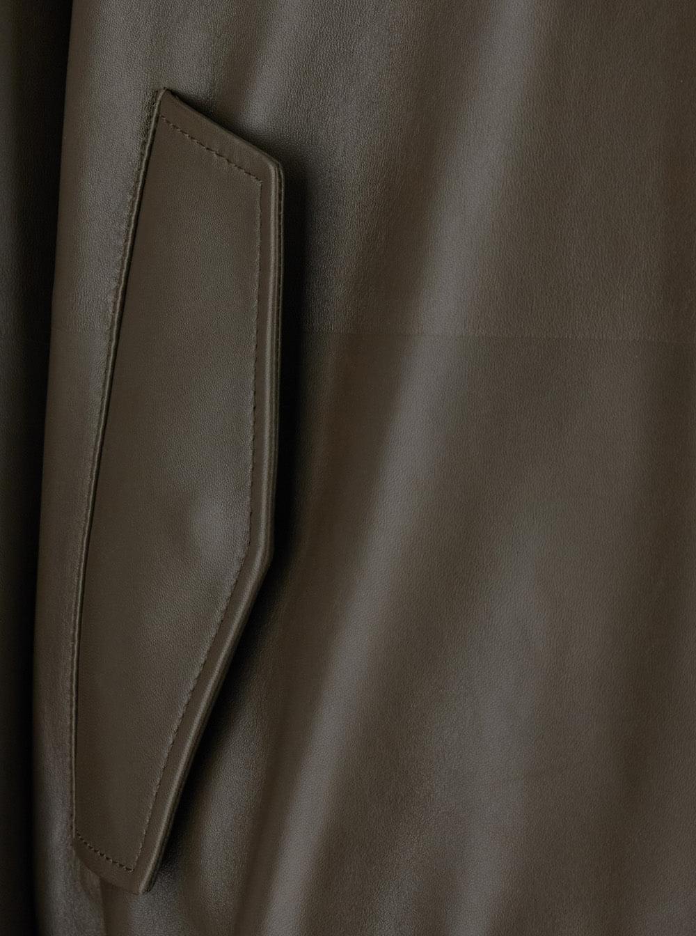 Bottega Veneta Men Green Jacket With High Collar With Intreccio Motif In Leather For Men BOTTEGA VENETA