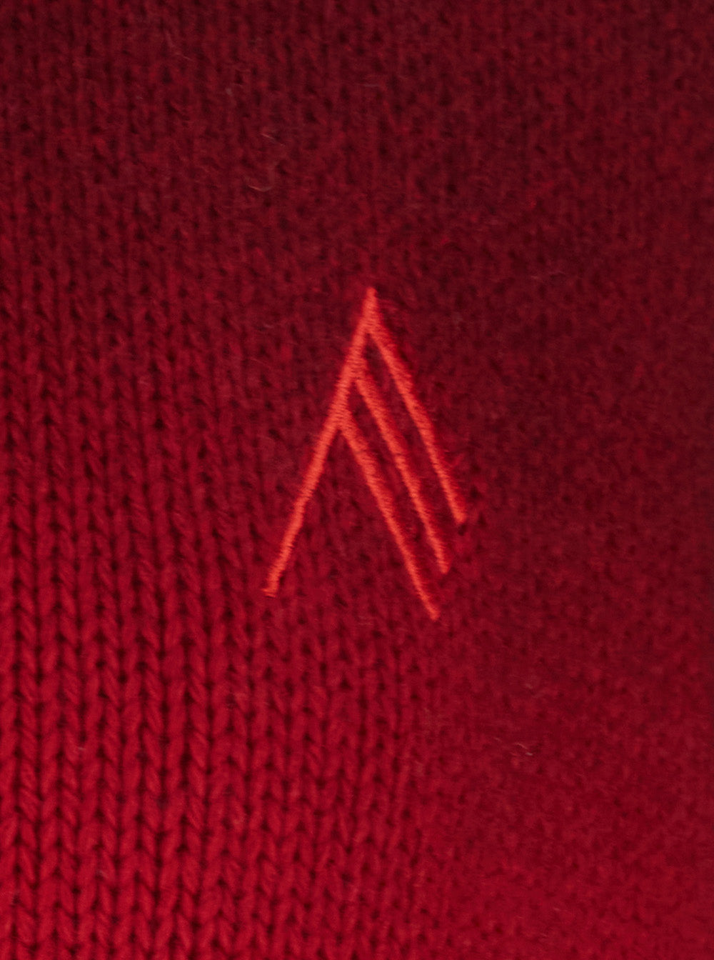 The Attico Women Red Cardigan With Classic Collar And Sprayed Design With Gradient Effect In Wool And Cashmere For Women THE ATTICO