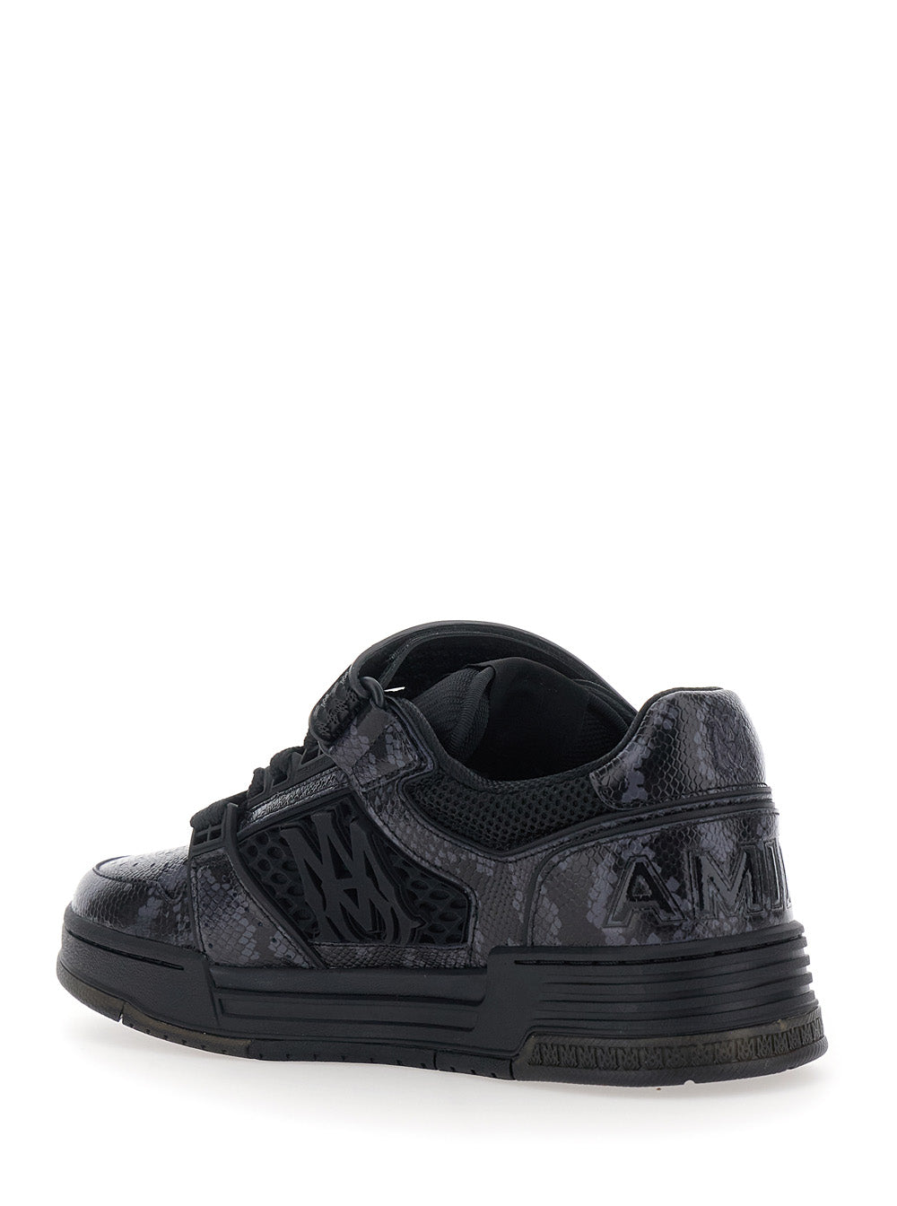 Amiri Men Black Sneakers With Leather Details And Rubber Sole AMIRI