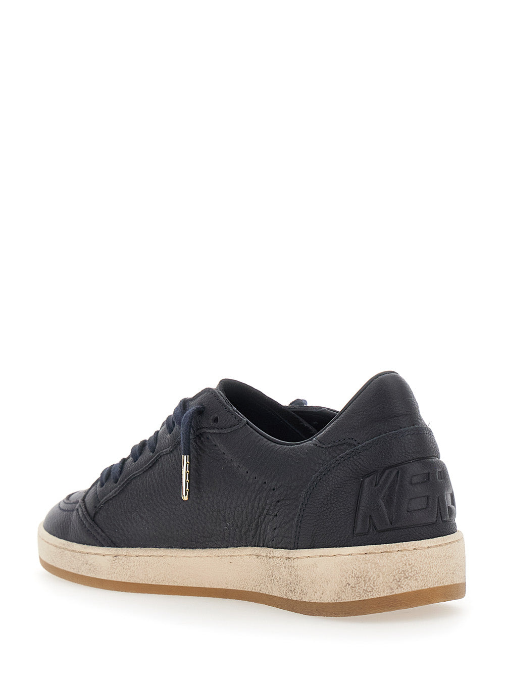 Golden Goose Men 'Ballstar' Blue Low Top Sneakers With Star Patch On The Side In Leather For Men GOLDEN GOOSE