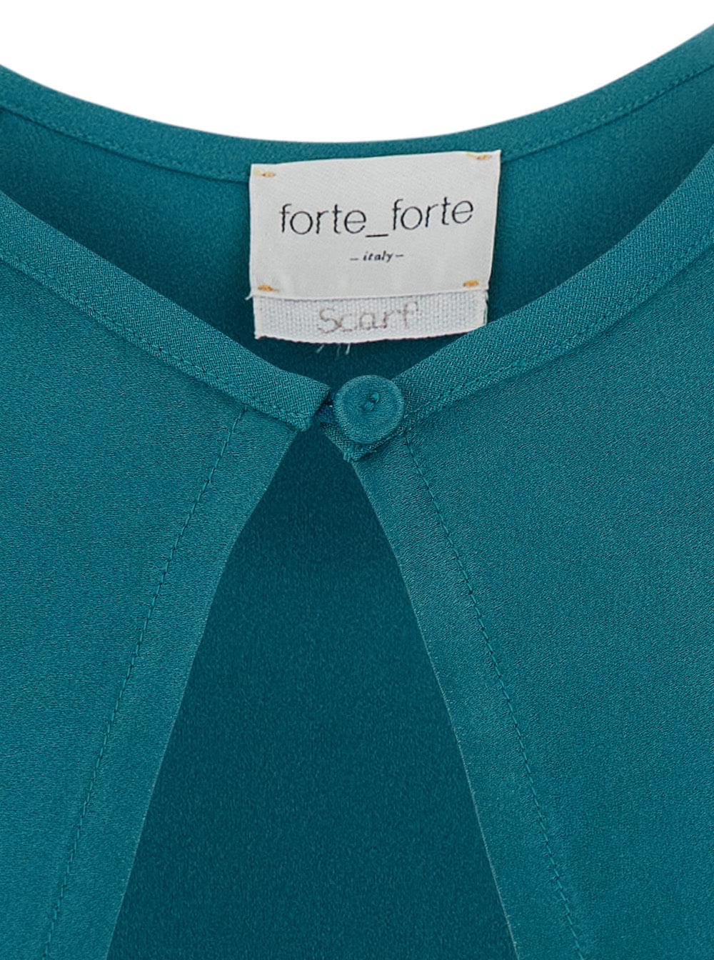 Forte_Forte Women Blue Cape With Elegant Silk Details For Women FORTE FORTE