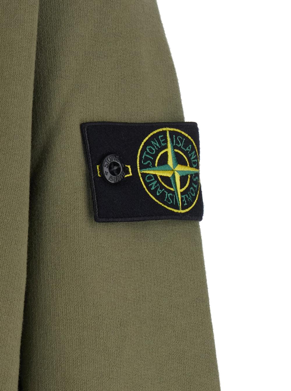 Stone Island Men Hooded Sweatshirt With Pockets In Organic Cotton Green Unisex STONE ISLAND