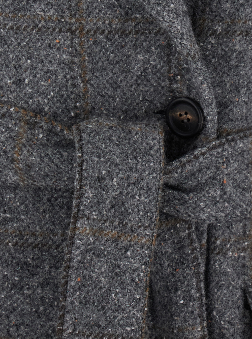 Brunello Cucinelli Women Gray Double-Breasted Coat With Notched Revers And Removable Belt On The Front In Wool Blend For Women BRUNELLO CUCINELLI